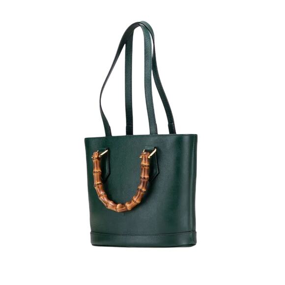 Gucci Green Medium Diana Leather Tote Bag NWT - Picture 2 of 6